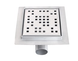 Odpływ kwadratowy prysznicowy ze stali nierdzewnej 12x12cm kratka Pixel