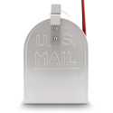 Skrzynka amerykańska Biała pocztowa na listy z ruchomą flagą
