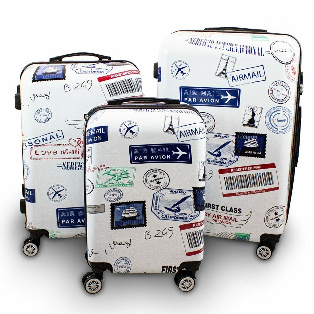 KOMPLET ZESTAW WALIZEK 3 SZT BERWIN STAMPS WALIZKI XL+L+M KOMPLET ZESTAW WALIZEK 3 SZT BERWIN STAMPS WALIZKI XL+L+M