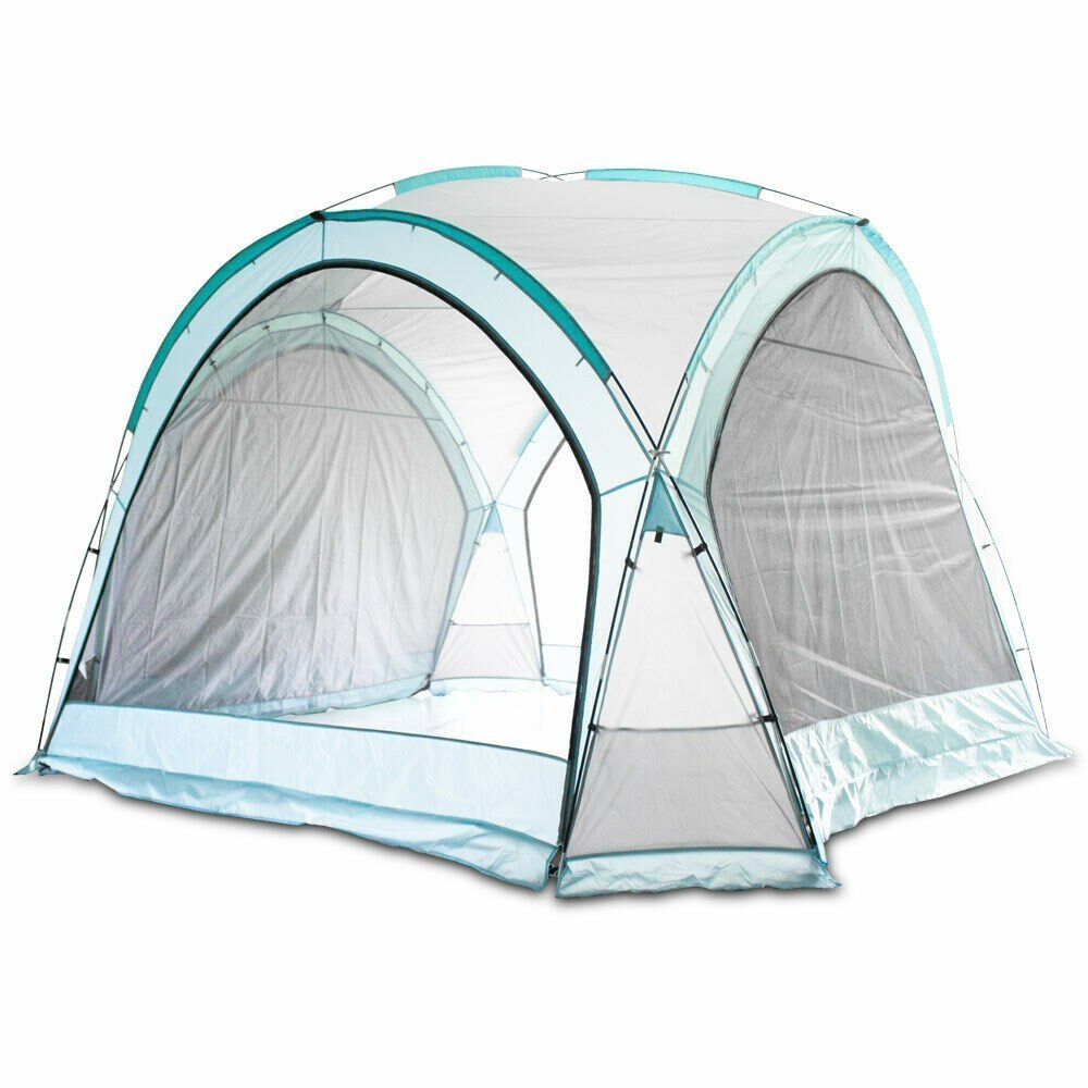 Pawilon ogrodowy TURKUSOWY 3,5m x 3,5m zamykany z moskitiery Pawilon ogrodowy TURKUSOWY 3,5m x 3,5m zamykany z moskitiery
