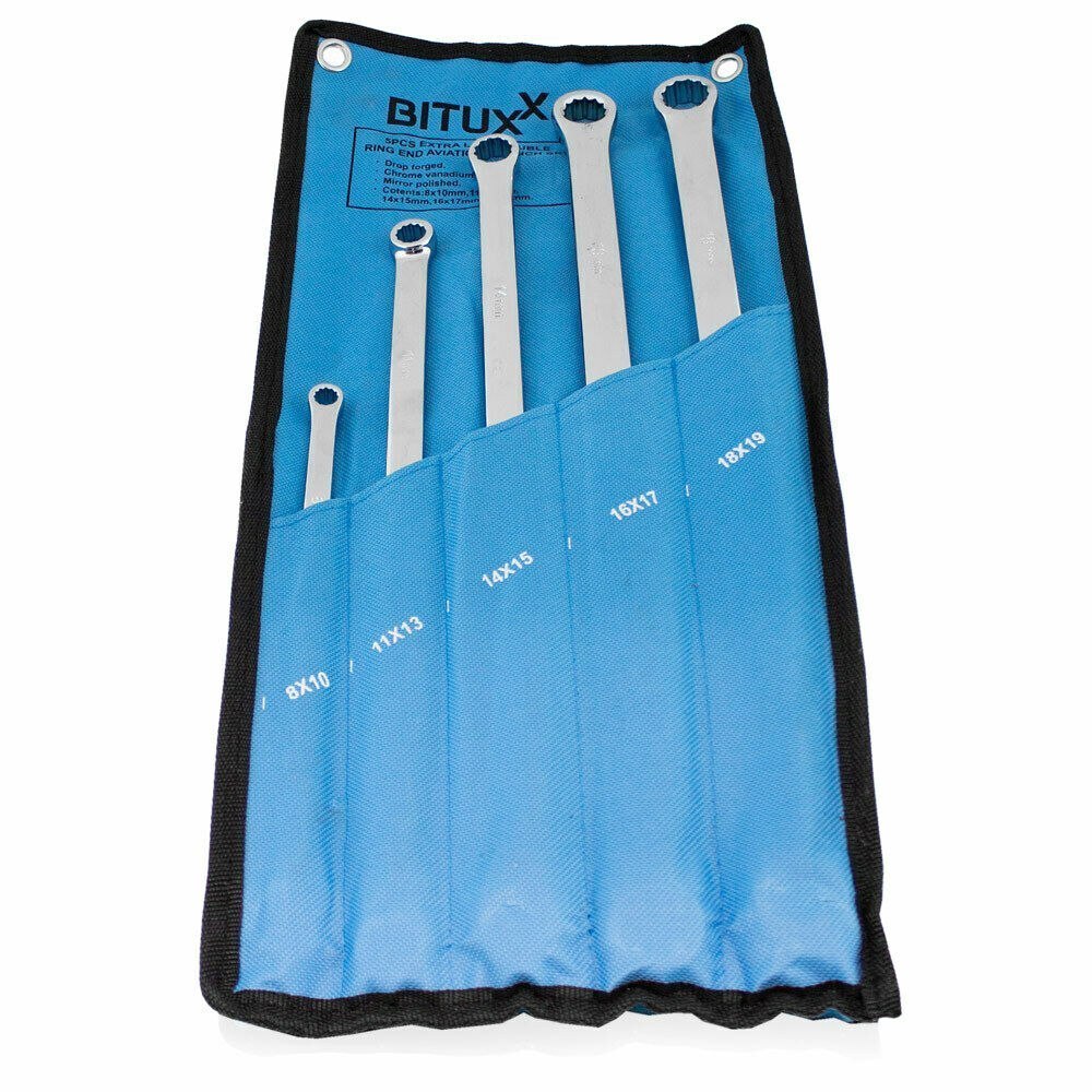 ZESTAW KLUCZY OCZKOWYCH 5 ELEMENTÓW TORX 8-19MM W NIEBIESKIM ETUI ZESTAW KLUCZY OCZKOWYCH 5 ELEMENTÓW TORX 8-19MM W NIEBIESKIM ETUI