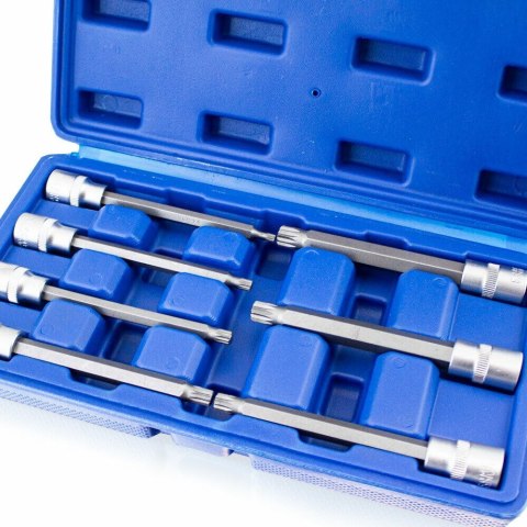 Zestaw narzędzi Klucze nasadowe wielokątne 3/8" 7 elementów M4-M10 Zestaw narzędzi Klucze nasadowe wielokątne 3/8" 7 elementów M4-M10
