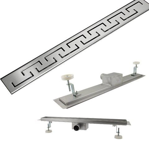 Odpływ liniowy prysznicowy Bogen 50cm z syfonem kompletny stal inox Odpływ liniowy prysznicowy Bogen 50cm z syfonem kompletny stal inox