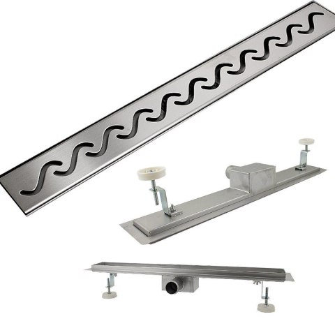 Odpływ liniowy Welle z syfonem 50cm do prysznica ze stali nierdzewnej Odpływ liniowy Welle z syfonem 50cm do prysznica ze stali nierdzewnej