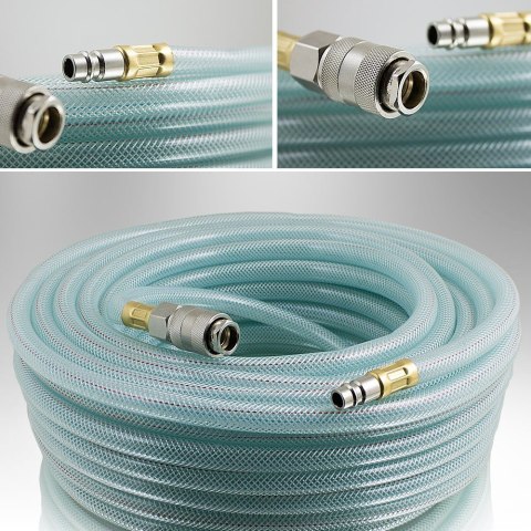 10m Wąż do sprężarki pneumatyczny spiralny zbrojony przewód ze złączem 1/4" 10m Wąż do sprężarki pneumatyczny spiralny zbrojony przewód ze złączem 1/4"