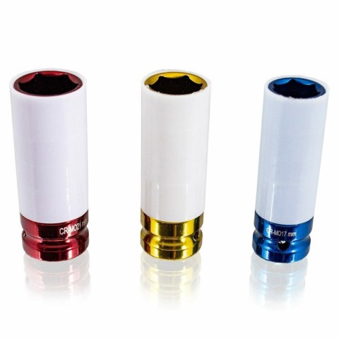 Zestaw nakrętek Nasadek udarowych 3szt 1/2'' Bitux stal CrV Klucze do warsztatu Zestaw nakrętek Nasadek udarowych 3szt 1/2'' Bitux stal CrV Klucze do warsztatu