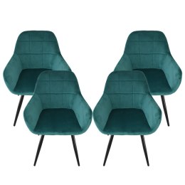 Zestaw welurowych krzeseł/foteli do biura gabinetu kuchni nowoczesny styl