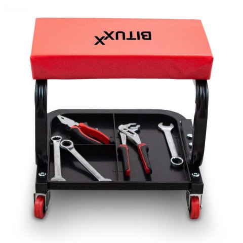 Taboret warsztatowy do garażu na kółkach hoker z dolną półką krzesło Taboret warsztatowy do garażu na kółkach hoker z dolną półką krzesło