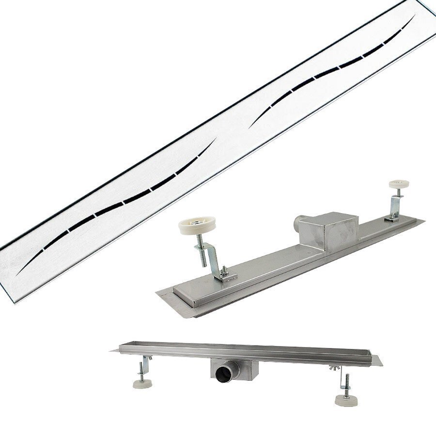 Odpływ liniowy Streifen 150cm wydajność 35l/min do prysznica łazienki Odpływ liniowy Streifen 150cm wydajność 35l/min do prysznica łazienki
