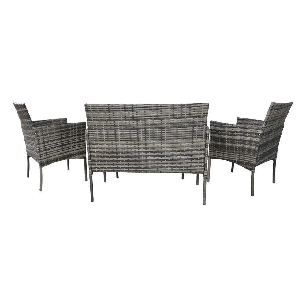 Zestaw Mebli Ogrodowych z technorattanu rattan Stolik + Kanapa Szara Zestaw Mebli Ogrodowych z technorattanu rattan Stolik + Kanapa Szara