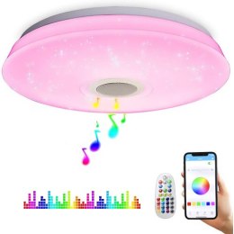 Sufitowa Lampa energooszczędna SMART z efektem gwiazd głośnik 24W