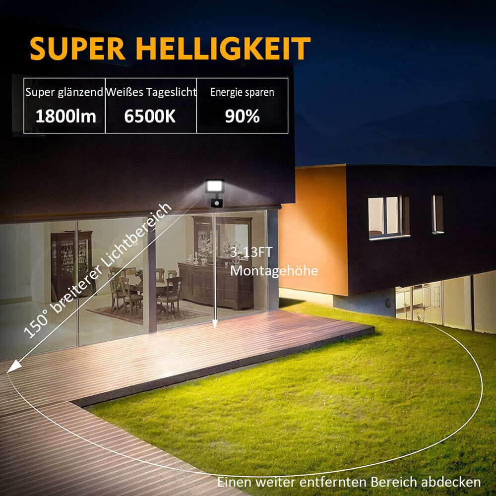 Lampa lampka LED 30W ogrodowa na podwórko z czujnikiem ruchu do garażu Lampa lampka LED 30W ogrodowa na podwórko z czujnikiem ruchu do garażu