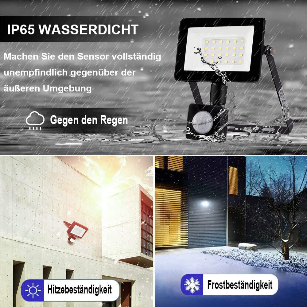 Lampa lampka LED 30W ogrodowa na podwórko z czujnikiem ruchu do garażu Lampa lampka LED 30W ogrodowa na podwórko z czujnikiem ruchu do garażu