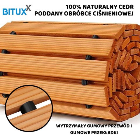 ŚCIEŻKA OGRODOWA Z DRZEWA CEDROWEGO 250CM X 43CM BITUXX ZWIJANA DO OGRODU DRÓŻKA ŚCIEŻKA OGRODOWA Z DRZEWA CEDROWEGO 250CM X 43CM BITUXX ZWIJANA DO OGRODU DRÓŻKA
