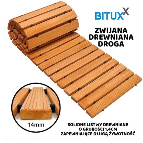ŚCIEŻKA OGRODOWA Z DRZEWA CEDROWEGO 250CM X 43CM BITUXX ZWIJANA DO OGRODU DRÓŻKA ŚCIEŻKA OGRODOWA Z DRZEWA CEDROWEGO 250CM X 43CM BITUXX ZWIJANA DO OGRODU DRÓŻKA