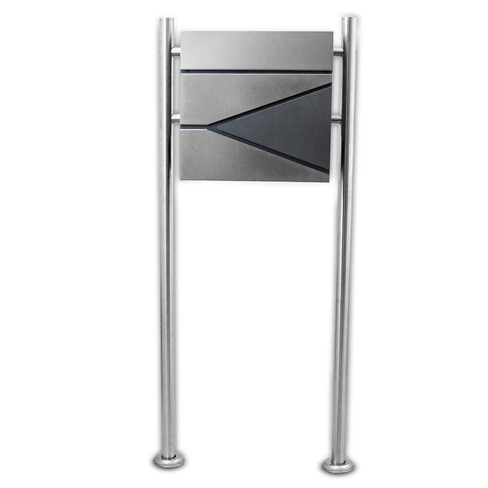 Skrzynka pocztowa na stojaku ze stali inox z gazetnikiem mocna odporna Skrzynka pocztowa na stojaku ze stali inox z gazetnikiem mocna odporna