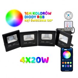 Reflektory Ogrodowe zewnętrzne NICETAI z aplikacją 4 kolory IP66