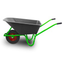 Czarna Taczka z misą PVC mocna z kołem pełnym wózek ogrodowy do 250kg