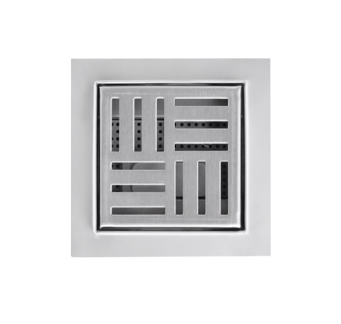 Odpływ kwadratowy prysznicowy 15x15cm kratka ściekowa stal nierdzewna Line Odpływ kwadratowy prysznicowy 15x15cm kratka ściekowa stal nierdzewna Line