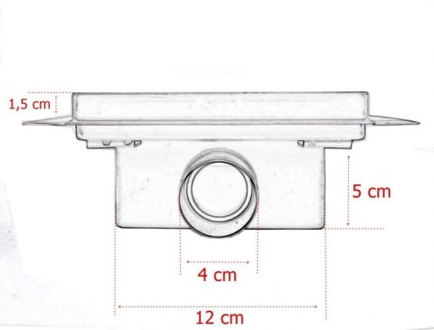 Odpływ kwadratowy prysznicowy 15x15cm kratka ściekowa stal nierdzewna Line Odpływ kwadratowy prysznicowy 15x15cm kratka ściekowa stal nierdzewna Line