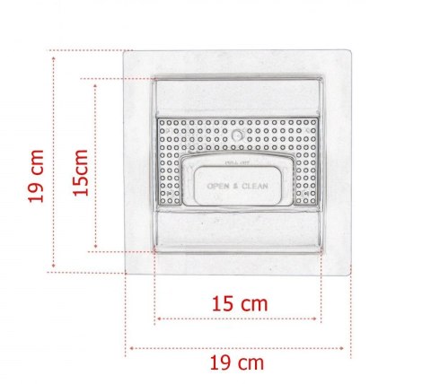 Odpływ kwadratowy prysznicowy 15x15cm stal nierdzewna kratka ściekowa Pixel Odpływ kwadratowy prysznicowy 15x15cm stal nierdzewna kratka ściekowa Pixel