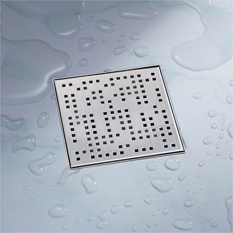 Odpływ kwadratowy kratka ściekowa prysznicowa 20x20cm stal niedzewna Pixel Odpływ kwadratowy kratka ściekowa prysznicowa 20x20cm stal niedzewna Pixel