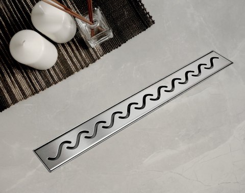 Odpływ Welle liniowy z niskim syfonem 110cm stal inox podłogowy Odpływ Welle liniowy z niskim syfonem 110cm stal inox podłogowy