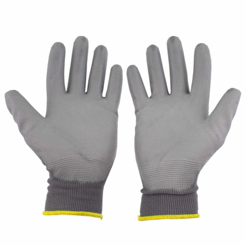 Rękawice ochronne robocze unisex z powłoką PU 10 par rozmiar M (8) Bituxx Rękawice ochronne robocze unisex z powłoką PU 10 par rozmiar M (8) Bituxx