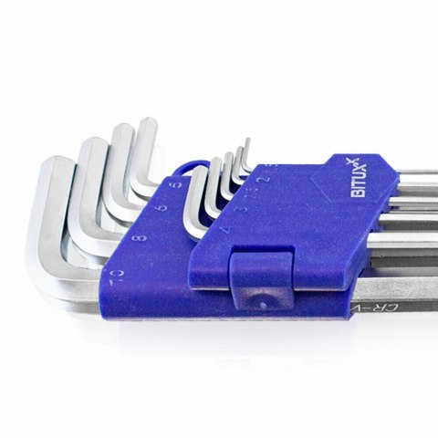 ZESTAW WKRĘTAKÓW IMBUSOWYCH BITUXX 1,5-10MM 9 SZTUK W SKŁADANYM ETUI ZESTAW WKRĘTAKÓW IMBUSOWYCH BITUXX 1,5-10MM 9 SZTUK W SKŁADANYM ETUI