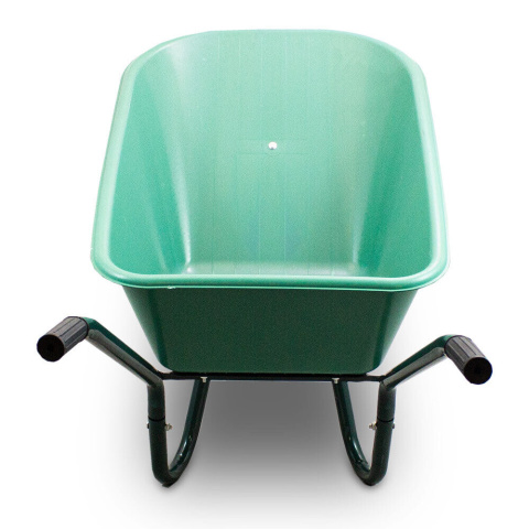 Taczka Ogrodowa/Budowlana Jednokołowa PU 100L 250kg Misa PVC Żółte Koło Taczka Ogrodowa/Budowlana Jednokołowa PU 100L 250kg Misa PVC Żółte Koło