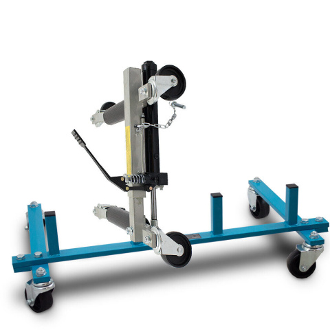 Wózki manewrowe hydrauliczne Bituxx 4 sztuki w zestawie ze stojakiem na wózki Wózki manewrowe hydrauliczne Bituxx 4 sztuki w zestawie ze stojakiem na wózki