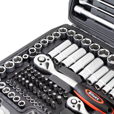 Zestaw narzędzi podręczny w walizce 215 elementów Klucze TORX + Grzechotki Zestaw narzędzi podręczny w walizce 215 elementów Klucze TORX + Grzechotki