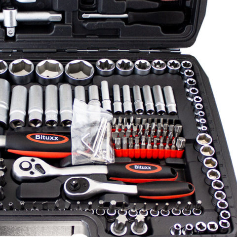 Zestaw narzędzi podręczny w walizce 215 elementów Klucze TORX + Grzechotki Zestaw narzędzi podręczny w walizce 215 elementów Klucze TORX + Grzechotki