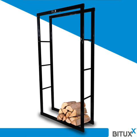 Stojak na drzewo kominkowe/ opałowe Wysoki Kosz metalowy 80x150cm Bituxx Stojak na drzewo kominkowe/ opałowe Wysoki Kosz metalowy 80x150cm Bituxx