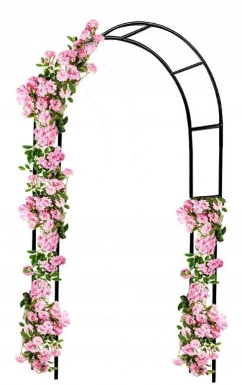 Pergola ogrodowa na róże pnącza czarna Metalowa Łuk do kwiatów Pnącz Pergola ogrodowa na róże pnącza czarna Metalowa Łuk do kwiatów Pnącz