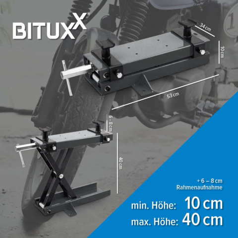 Podnośnik do motoru do 500kg 40cm uchwyt serwisowy motocyklowy Bituxx Podnośnik do motoru do 500kg 40cm uchwyt serwisowy motocyklowy Bituxx
