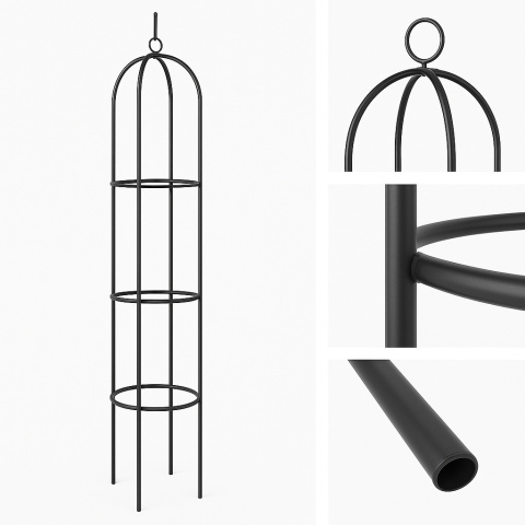 Podpora do kwiatów Pergola Ogrodowa do róż Stojak na kwiaty Dzwon 195cm Podpora do kwiatów Pergola Ogrodowa do róż Stojak na kwiaty Dzwon 195cm