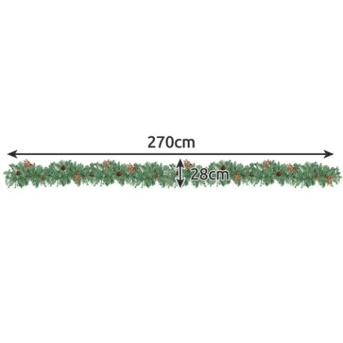Świateczna girlanda LED długa 2,7 metra Świateczna girlanda LED długa 2,7 metra