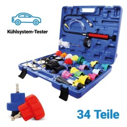 Bituxx 34‑częściowy tester układu chłodzenia - ciśnieniowy test szczelności i napełnianie chłodnicy