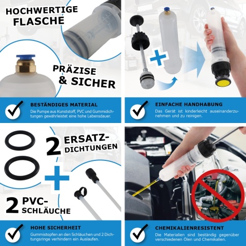 Bituxx ręczna pompka napełniająca / przelewowa 0,2 l Mocna konstrukcja