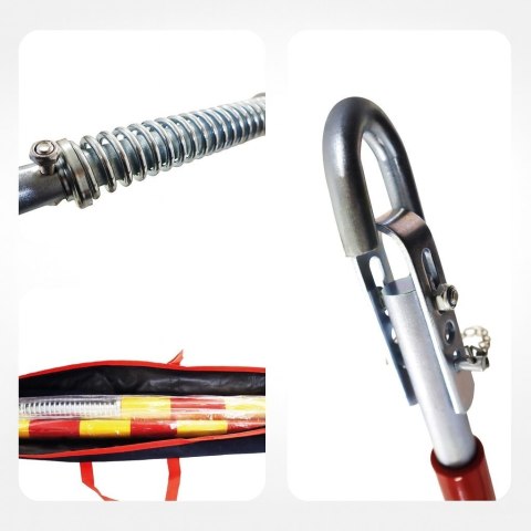 Drążek holowniczy, linka holownicza z amortyzacją do samochodów osobowych — do 5000 kg, z torbą transportową Sztywny Hol