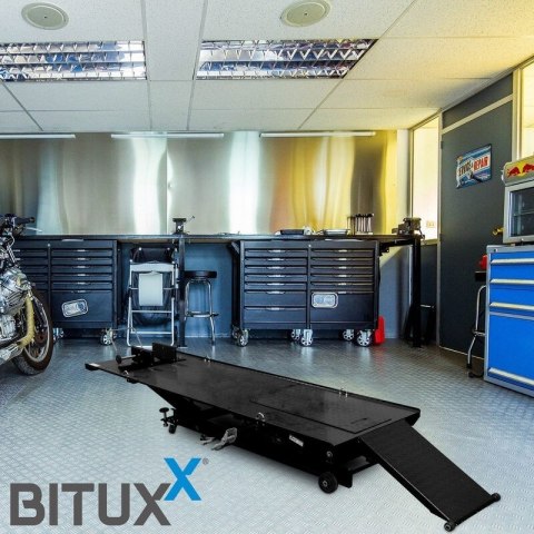 Hydrauliczny podnośnik motocyklowy Bituxx 460 kg czarny, centralny