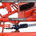 Hydrauliczny podnośnik motocyklowy Bituxx 460 kg czerwony, rampa serwisowa
