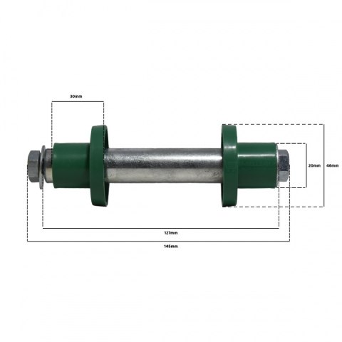 KOŁO PEŁNE DO TACZKI ZIELONE Z OŚKĄ ŁOŻYSKA 4.80 BITUXX NIEZAWODNE