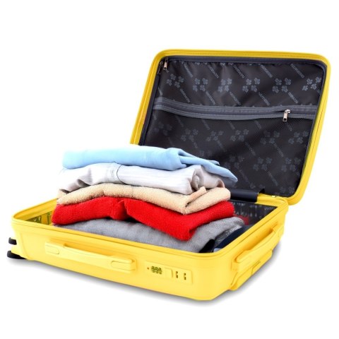 Komplet podróżny 3 walizki XL L M + kosmetyczka twarde TSA 4 kółka lekki