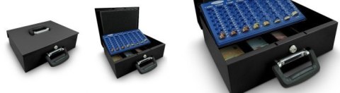 METALOWA KASETKA DO TRANSPORTOWANIA I PRZECHOWYWANIA GOTÓWKI CZARNA 35CM BILON EURO