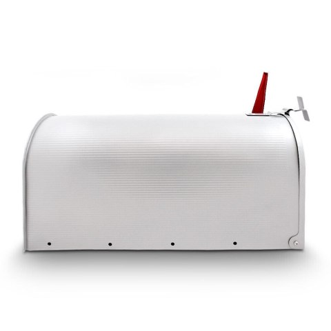 NOWOCZESNA SKRZYNKA POCZTOWA NA LISTY USA AMERYKAŃSKA BIAŁA Z FLAGĄ