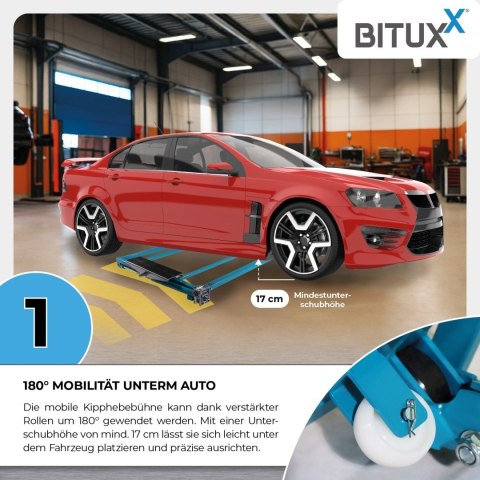 Podnośnik uchylny 3T 3000 kg - profesjonalny podnośnik samochodowy do warsztatu