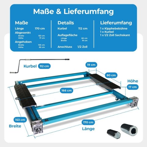 Podnośnik uchylny 3T 3000 kg - profesjonalny podnośnik samochodowy do warsztatu