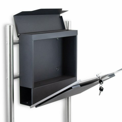 SKRZYNKA POCZTOWA Z GAZETNIKIEM + NOGI STOJĄCA STOJAK NA LISTY